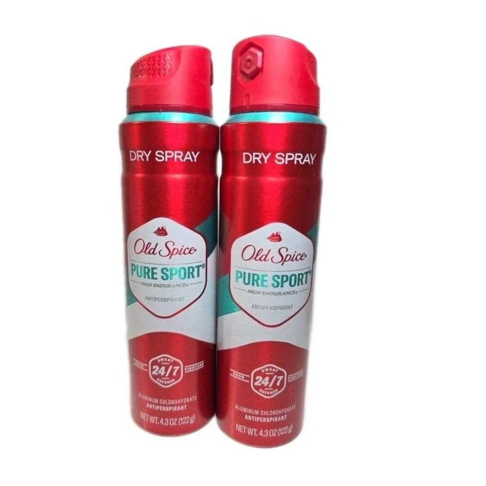 Old Spice Pure Sport Dry Spray Antiperspirant‎ 4.3 oz 2-Pack High Endurance 24/7